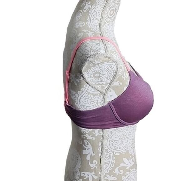 Victoria's Secret Bra Uplift Semi Demi/Demi Buste Purple Pink Women's 32D - Picture 2 of 6